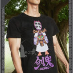 sky-kendo Ken Oni &Nekomata cat Black Tee | Japanese Style 100% Cotton, Large Graphic Print, Japanese Kendo Inspired (复制)