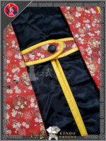SKY-kendo 紅桜 red cherry blossom black woolen 陣羽織 Samurai Surcoat Exquisite Craft, Semi‑Handmade - 图片 3