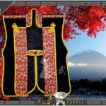 SKY-kendo 紅桜 red cherry blossom black woolen 陣羽織 Samurai Surcoat Exquisite Craft, Semi‑Handmade